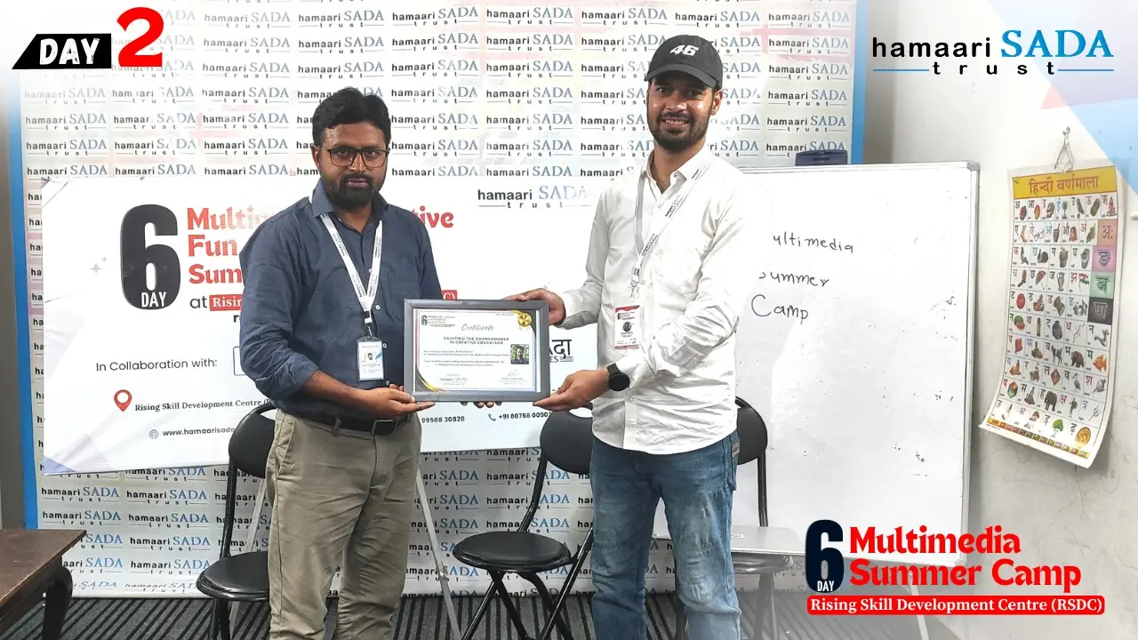 Read more about the article 2nd day of the Multimedia Summer Camp at RSDC featured Azhar Ansar on scriptwriting.
