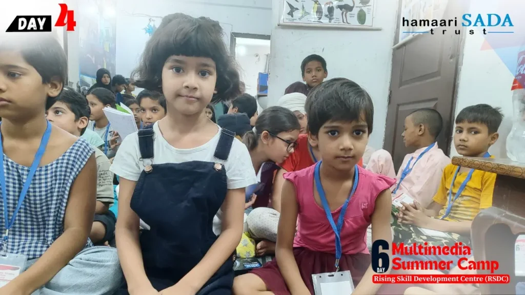 On the fourth day of the six-day Creative Fun Activities Summer Camp, organized by Hamaari Sada Trust at the Rising Skill Development Centre (RSDC), students delved into the fascinating world of child psychology through an engaging session conducted by Mohammad Saad, a student of Jamia Millia Islamia and ZAC Member, SIO Delhi.