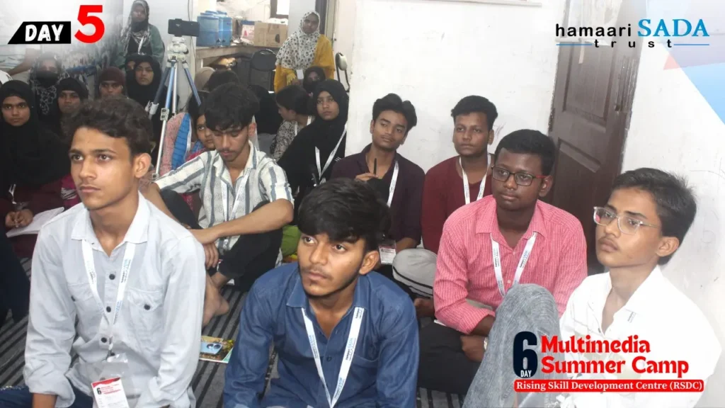 5th day of the Multimedia Summer Camp at RSDC featured Parwez Shahin on Video Editing and Graphics