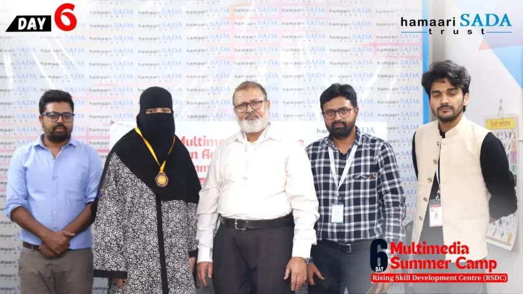 Prize distribution held on Day 6 of the Multimedia Summer Camp by Prof. (Dr.) Manawwar Alam and Dr. Halima Sadi at Rising Skill Development Centre (RSDC)
