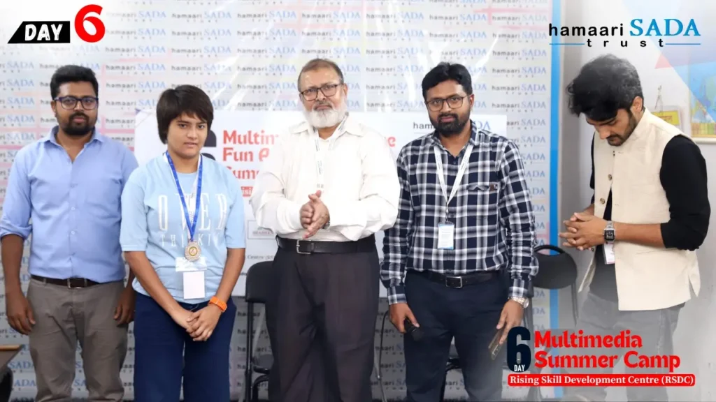 Prize distribution held on Day 6 of the Multimedia Summer Camp by Prof. (Dr.) Manawwar Alam and Dr. Halima Sadi at Rising Skill Development Centre (RSDC)