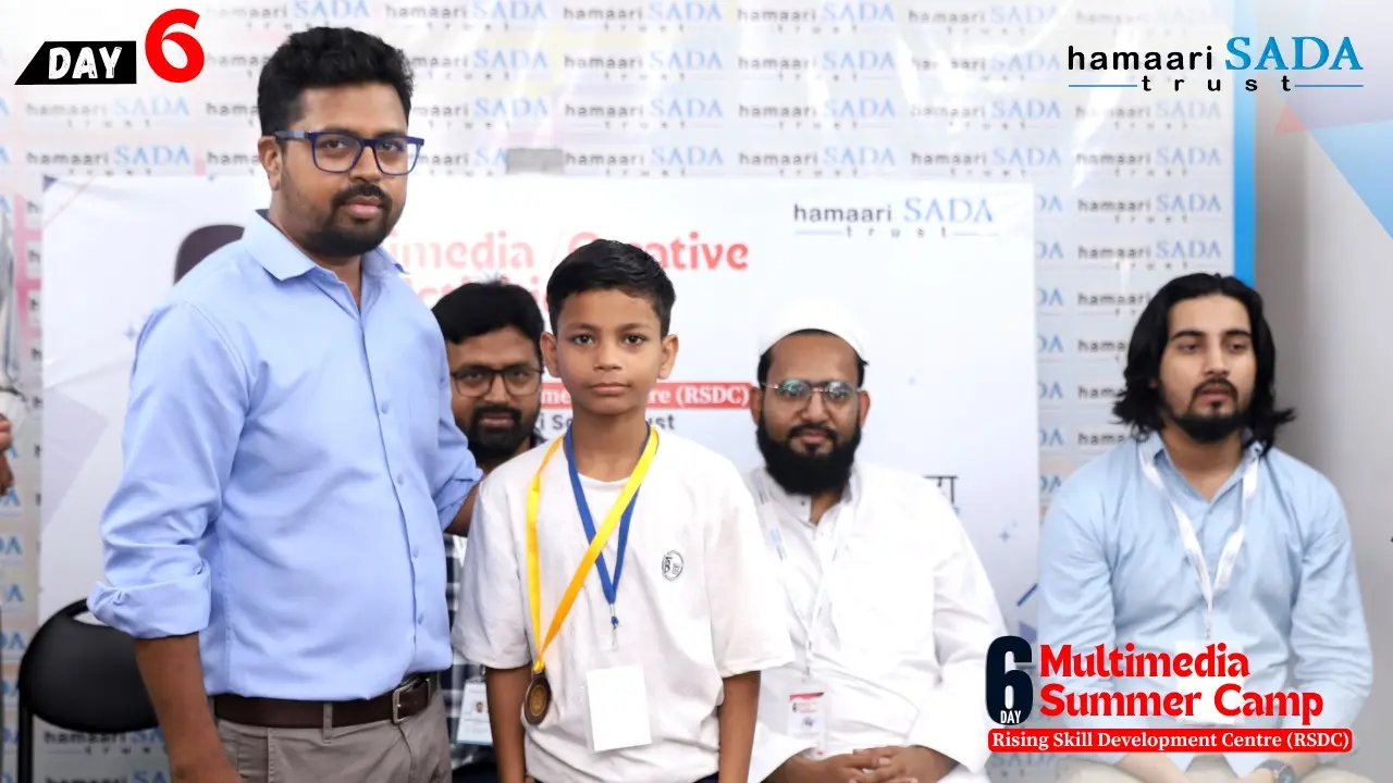 The final day of the six-day Creative Fun Activities Summer Camp at the Rising Skill Development Centre (RSDC), organized by Hamaari Sada Trust, began with a vibrant prize distribution ceremony, where winners from all six creative categories were honoured with 1st, 2nd, and 3rd prizes. A total of 71 students had participated in the camp, and several were also recognized with special awards for outstanding performance.