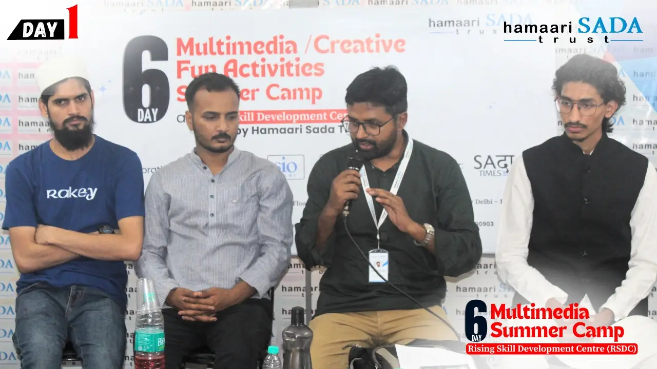 The six-day Creative Fun Activities Summer Camp kicked off on its first day at the Rising Skill Development Centre (RSDC), Hamaari Sada Trust, located in Madanpur Khadar JJ Colony, New Delhi, 110076