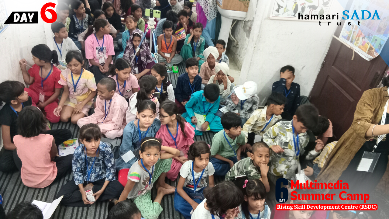 six day of the six-day Creative Fun Activities Summer Camp, organized by Hamaari Sada Trust at the Rising Skill Development Centre (RSDC)
