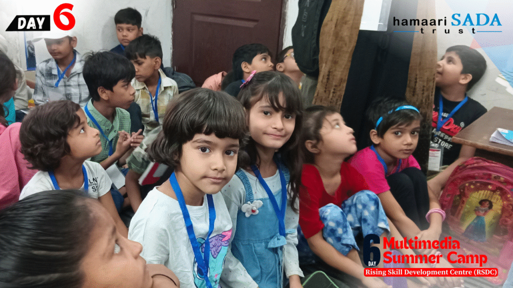 six day of the six-day Creative Fun Activities Summer Camp, organized by Hamaari Sada Trust at the Rising Skill Development Centre (RSDC)