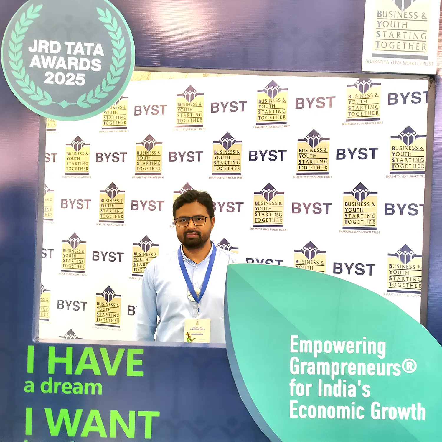 Mohd. Irshad Alam Founder Hamaari Sada Trust at JRD TATA Awards 2025 BYST-12