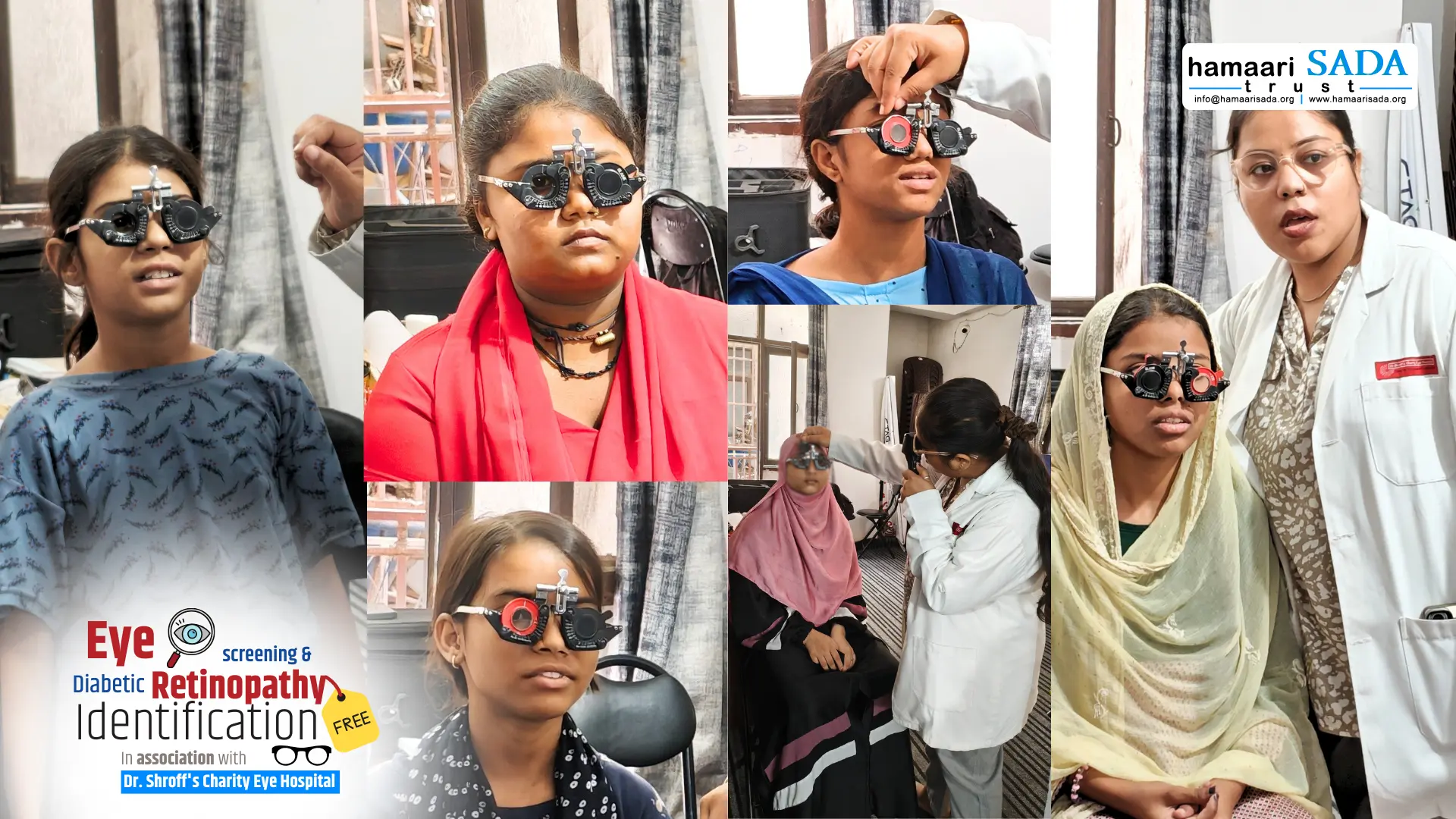 Free Eye Care Camp Organised by Hamaari Sada Trust in Collaboration with Dr. Shroff’s Eye Hospital