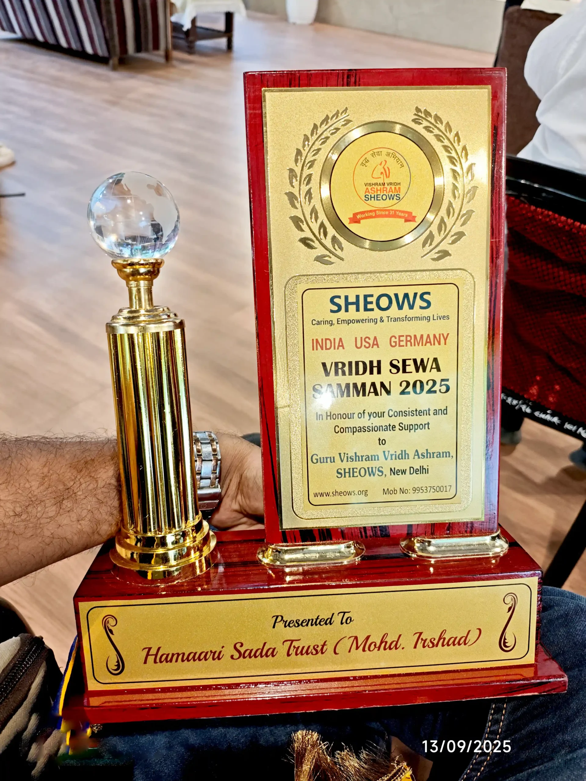 Shewos Awarded to Hamaari Sada Trust