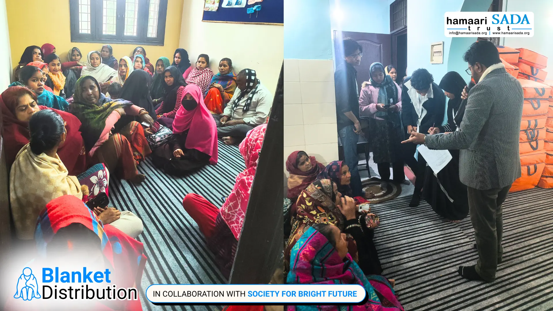 Blanket Distribution: Media Trainees of Hamaari Sada Trust Lead Drive with Society for Bright Future