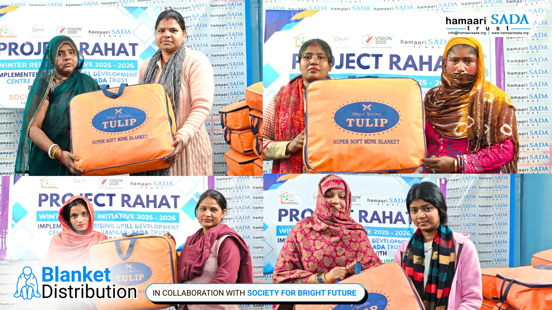 Blanket Distribution: Media Trainees of Hamaari Sada Trust Lead Drive with Society for Bright Future